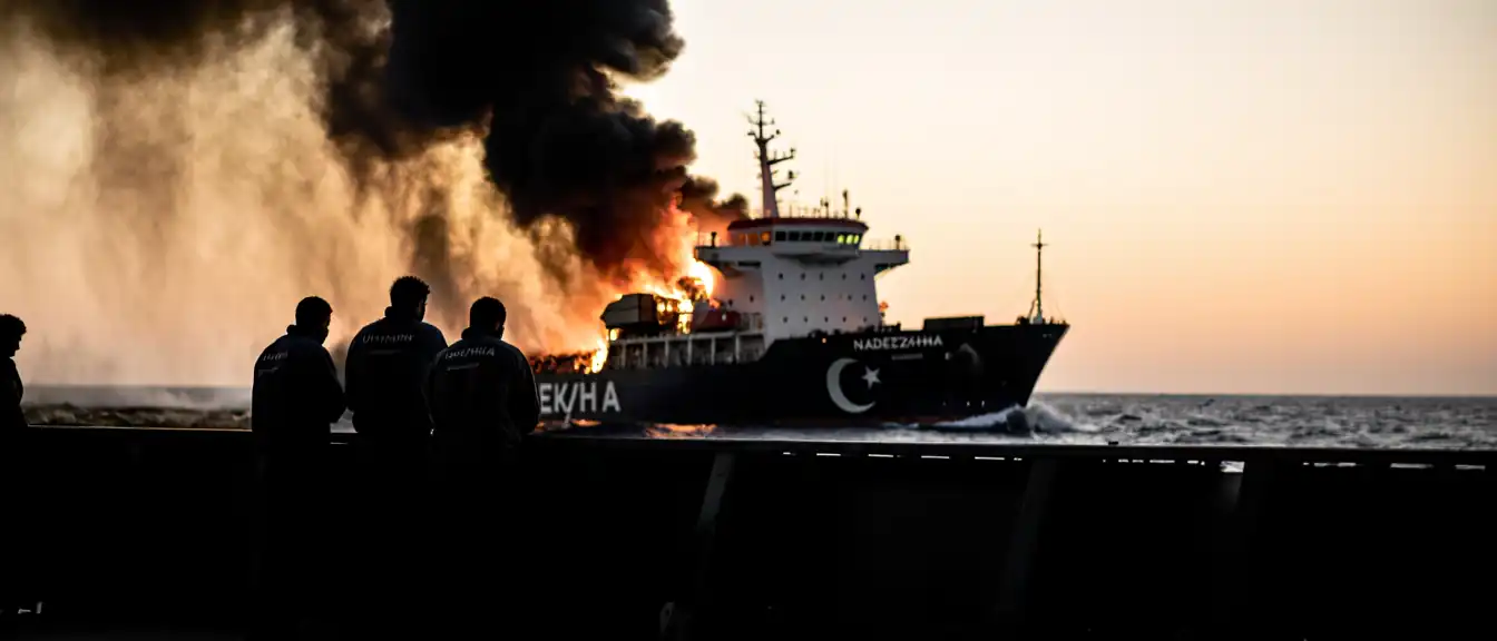 Огонь в Черном море: турецкое грузовое судно атаковано беспилотниками по пути в Россию