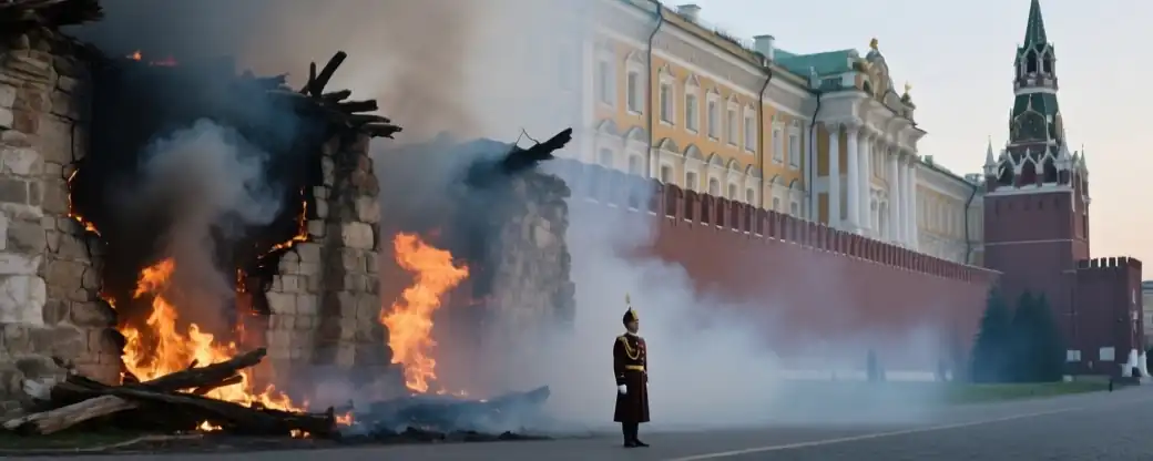 Огненная угроза в Лефортово: крыша исторического здания охвачена пламенем