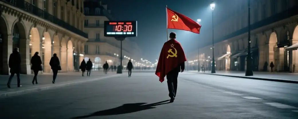 Париж встретил колонну «Бессмертного полка» со знаменем Победы
